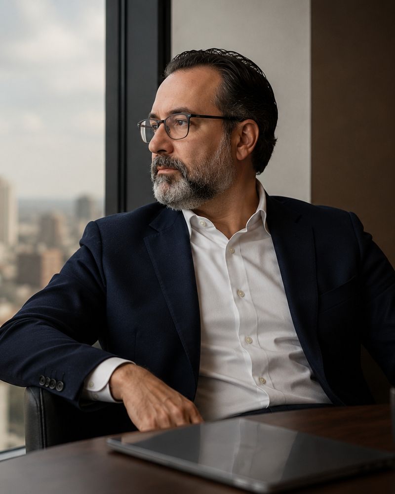 Moisés Matos, psicanalista, em seu escritório com vista para a cidade